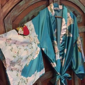 Boho silky robe